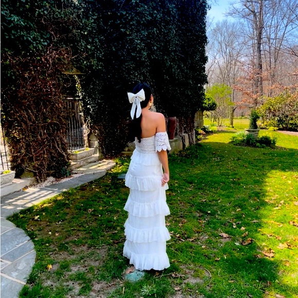 Tiered Strapless Off the Shoulder Dress - Picture 2 of 2